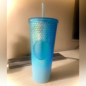 Starbucks Gradient Blue Bling Ombre Studded Tumbler 2023 Venti Cup 24oz NEW